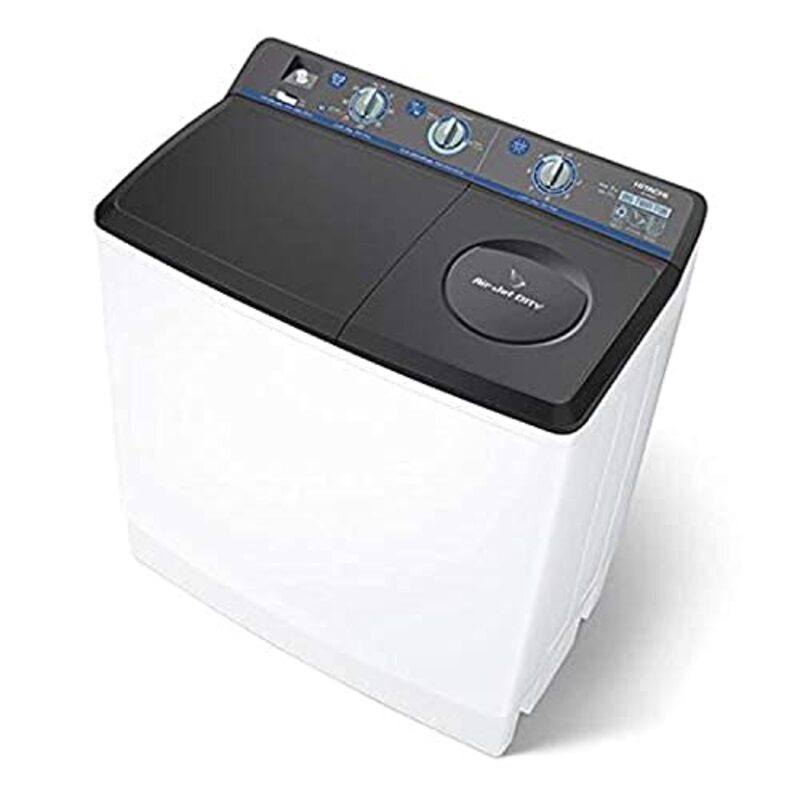 Hitachi 16 Kg Top Load Semi Automatic Washing Machine with Twin Tub, PS1605SJ3CGXDGR, White/ Dark Grey
Hitachi 16 Kg Top Load Semi Automatic Washing Machine with Twin Tub, PS1605SJ3CGXDGR, White/ Dark Grey