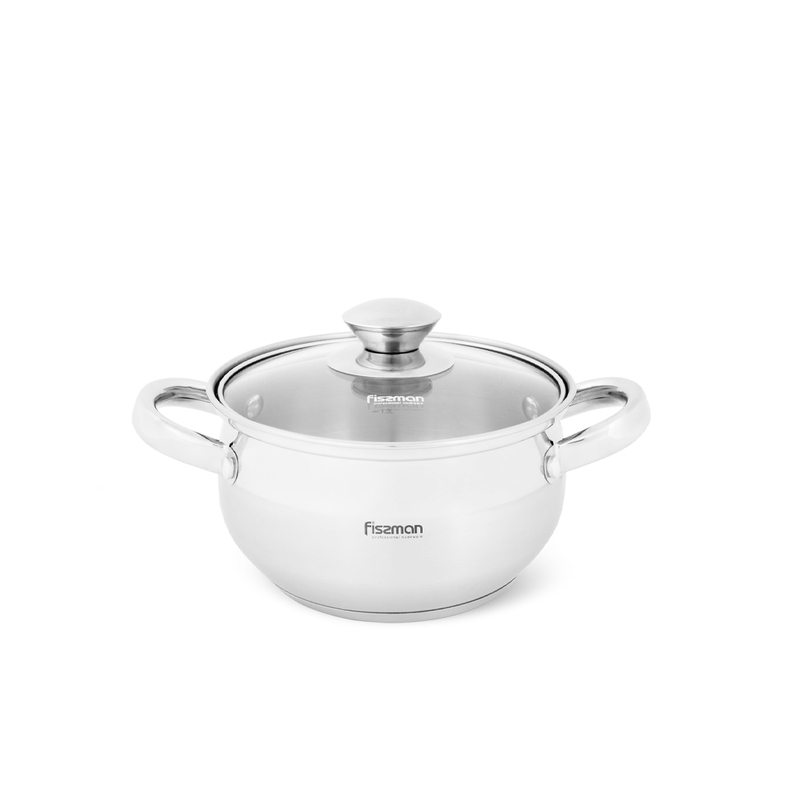 Fissman 24cm Prime Stainless Steel Stock Pot With Glass Lid, 2.5 Litre, 24x16x18 cm, Silver
Fissman 24cm Prime Stainless Steel Stock Pot With Glass Lid, 2.5 Litre, 24x16x18 cm, Silver