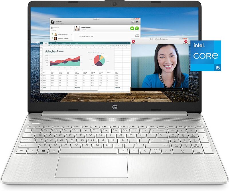 HP 15-DY2021NR Laptop, 15.6" FHD IPS Display, Intel Core i5 11th Gen, 256GB SSD, 8GB RAM, Intel Integrated Graphics, EN KB, Windows 10 Home, Silver
HP 15-DY2021NR Laptop, 15.6" FHD IPS Display, Intel Core i5 11th Gen, 256GB SSD, 8GB RAM, Intel Integrated Graphics, EN KB, Windows 10 Home, Silver