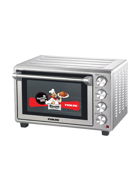 Nikai 55L Double Glass Electric Oven Multifunction Toaster Oven with Convection Fan & Rotisserie, 1800W, NT5201RCAX, Silver
Nikai 55L Double Glass Electric Oven Multifunction Toaster Oven with Convection Fan & Rotisserie, 1800W, NT5201RCAX, Silver
