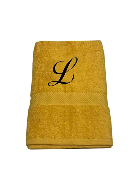 BYFT 100% Cotton Embroidered Letter L Bath Towel, 70 x 140cm, Yellow/Black
BYFT 100% Cotton Embroidered Letter L Bath Towel, 70 x 140cm, Yellow/Black