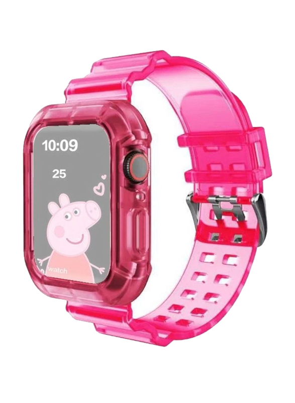 BSNL Transparent TPU Shock-Proof Band with Protective Bumper Case for Apple Watch Series 4/5/6/SE 44mm, Hot Pink
BSNL Transparent TPU Shock-Proof Band with Protective Bumper Case for Apple Watch Series 4/5/6/SE 44mm, Hot Pink