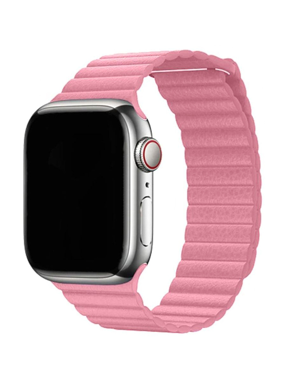 BSNL Replacement Leather Magnetic Loop Strap Band for Apple Watch Series 1/2/3/4/5/6/SE 42/44/45mm, Pink
BSNL Replacement Leather Magnetic Loop Strap Band for Apple Watch Series 1/2/3/4/5/6/SE 42/44/45mm, Pink