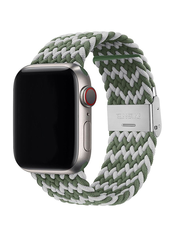 BSNL Replacement Adjustable Nylon Braided Solo Loop Strap Band W-Pattern for Apple Watch Series 1/2/3/4/5/6/SE 42/44mm, Green/Grey
BSNL Replacement Adjustable Nylon Braided Solo Loop Strap Band W-Pattern for Apple Watch Series 1/2/3/4/5/6/SE 42/44mm, Green/Grey
