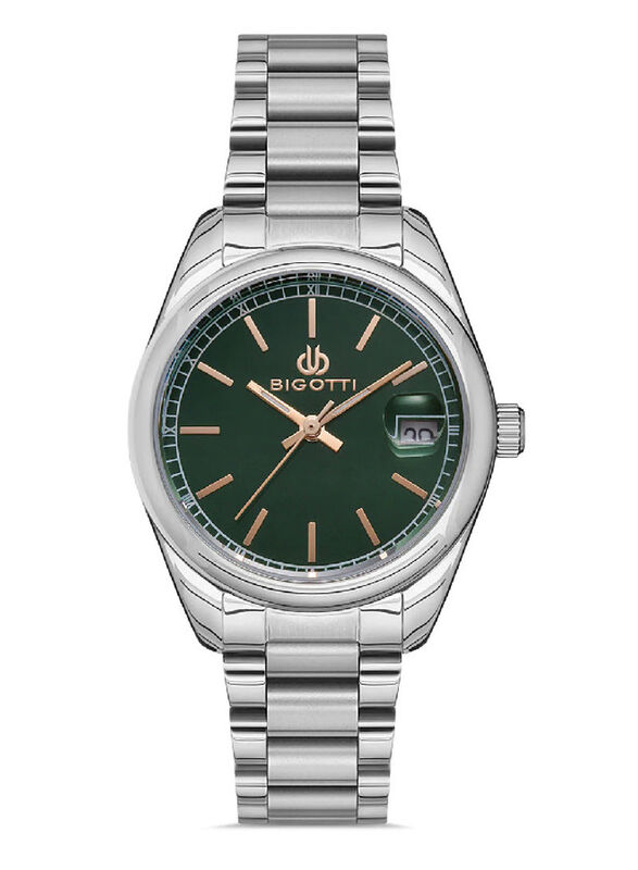 Bigotti Analog Watch for Women with Stainless Steel Band, Water Resistant, BG.1.10311-3, Green-Silver
Bigotti Analog Watch for Women with Stainless Steel Band, Water Resistant, BG.1.10311-3, Green-Silver