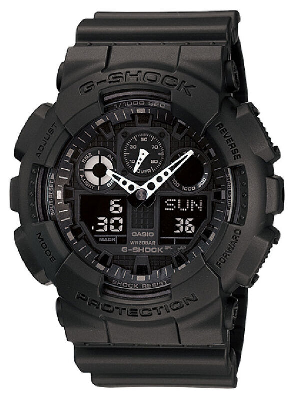 Casio G-Shock Analog-Digital Watch for Men with Resin Band, Water Resistant, GA100-1A1, Black
Casio G-Shock Analog-Digital Watch for Men with Resin Band, Water Resistant, GA100-1A1, Black
