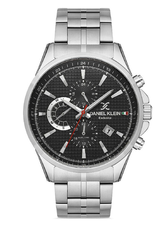 Daniel Klein Analog Quartz Watch for Men with Stainless Steel Band, Water Resistant and Chronograph, DK.1.13110-1, Silver-Black
Daniel Klein Analog Quartz Watch for Men with Stainless Steel Band, Water Resistant and Chronograph, DK.1.13110-1, Silver-Black