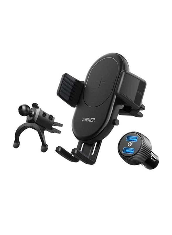 Anker PowerWave 7.5 Car Mount and Dual Port 3.0A Quick Charger, with 3-Feet Micro USB Cable, B2551H13, Black
Anker PowerWave 7.5 Car Mount and Dual Port 3.0A Quick Charger, with 3-Feet Micro USB Cable, B2551H13, Black
