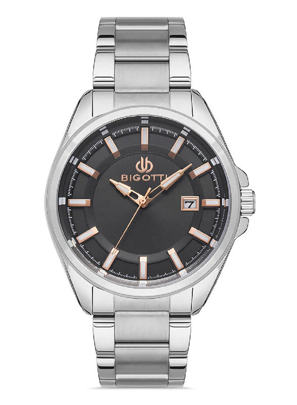 Bigotti Analog Watch for Men with Stainless Steel Band, BG.1.10326-2, Silver-Black
Bigotti Analog Watch for Men with Stainless Steel Band, BG.1.10326-2, Silver-Black