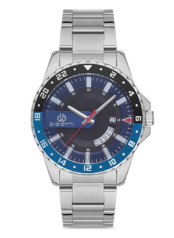 Bigotti Analog Watch for Men With Stainless Steel Band, BG.1.10180-2, Silver-Blue
Bigotti Analog Watch for Men With Stainless Steel Band, BG.1.10180-2, Silver-Blue
