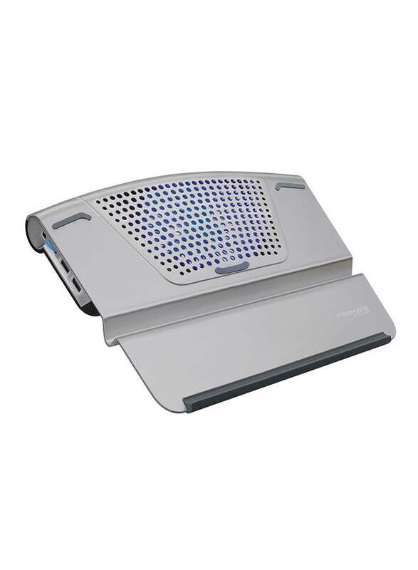 Unspecified Promate AirBase-6 Lightweight Silent Cooler Fan Stand with Built-In Mobile/Tablet Holder, Grey
Unspecified Promate AirBase-6 Lightweight Silent Cooler Fan Stand with Built-In Mobile/Tablet Holder, Grey