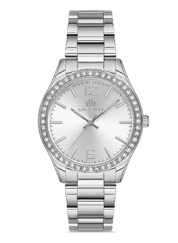Bigotti Roma Analog Watch for Womens with Stainless Steel Band, Water Resistant, BG.1.10268-1, Silver-Silver
Bigotti Roma Analog Watch for Womens with Stainless Steel Band, Water Resistant, BG.1.10268-1, Silver-Silver