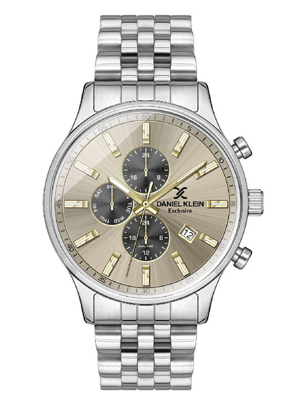 Daniel Klein Analog Watch for Men with Stainless Steel Band, Chronograph, DK.1.13113-2, Silver
Daniel Klein Analog Watch for Men with Stainless Steel Band, Chronograph, DK.1.13113-2, Silver