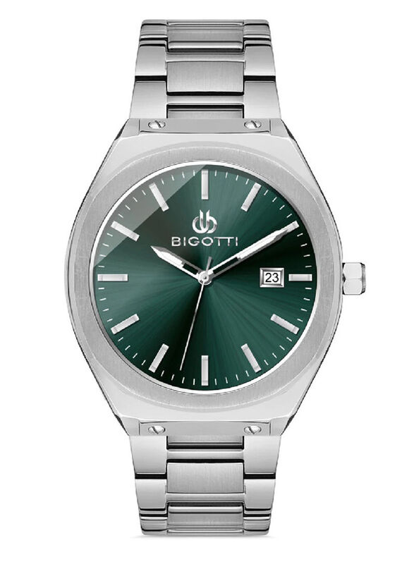 Bigotti Analog Watch for Men with Stainless Steel Band, Water Resistant, BG.1.10323-4, Silver-Green
Bigotti Analog Watch for Men with Stainless Steel Band, Water Resistant, BG.1.10323-4, Silver-Green