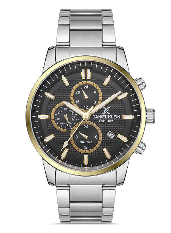 Daniel Klein Exclusive Analog Watch for Men with Stainless Steel Band, Chronograph, DK.1.13133-4, Silver-Black
Daniel Klein Exclusive Analog Watch for Men with Stainless Steel Band, Chronograph, DK.1.13133-4, Silver-Black