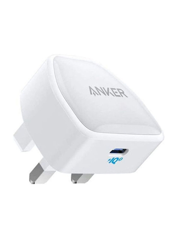 Anker PowerPort III Nano UK Plug Wall Charger, 20W, USB Type-C Ports, A2633K22, White
Anker PowerPort III Nano UK Plug Wall Charger, 20W, USB Type-C Ports, A2633K22, White