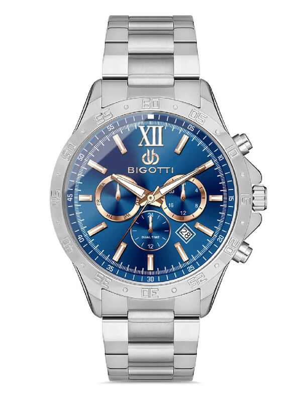 Bigotti Milano Analog Watch for Men with Stainless Steel Band, Chronograph, BG.1.10245-1, Blue-Silver
Bigotti Milano Analog Watch for Men with Stainless Steel Band, Chronograph, BG.1.10245-1, Blue-Silver