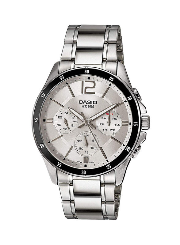 Casio Analog Watch for Men with Stainless Steel Band, Water Resistant, MTP-1374D-7AV, Silver
Casio Analog Watch for Men with Stainless Steel Band, Water Resistant, MTP-1374D-7AV, Silver