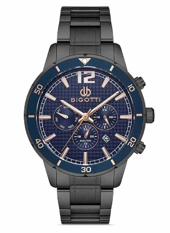 Bigotti Milano Watch for Men with Stainless Steel Band, Chronograph, BG.1.10265-4, Black-Blue
Bigotti Milano Watch for Men with Stainless Steel Band, Chronograph, BG.1.10265-4, Black-Blue