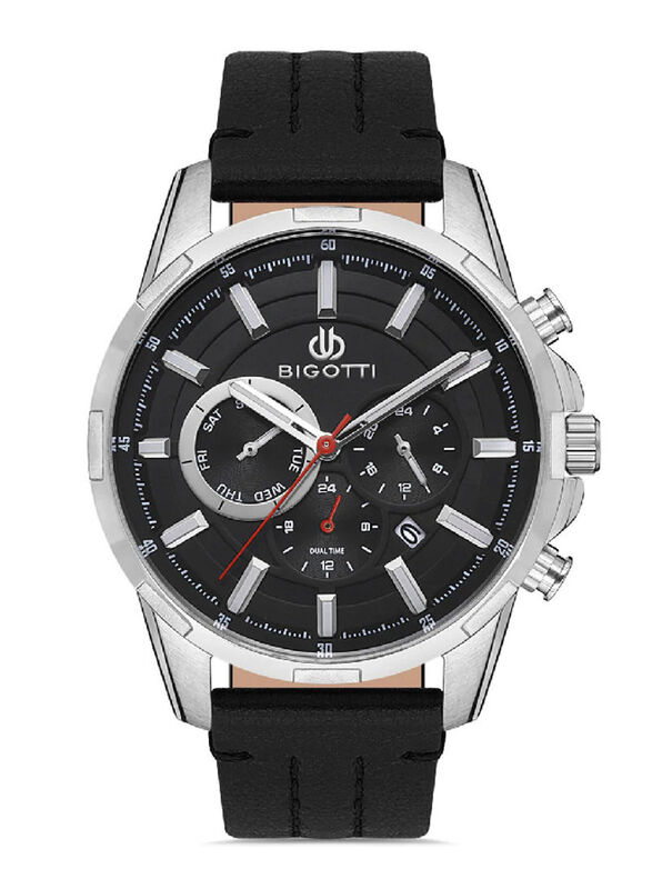 Bigotti Analog Watch for Men With Leather Band, Chronograph, BG.1.10299-1, Black-Black
Bigotti Analog Watch for Men With Leather Band, Chronograph, BG.1.10299-1, Black-Black
