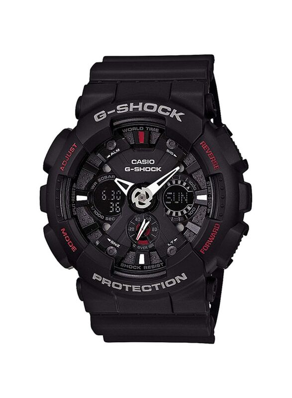 G-Shock Analog + Digital Watch for Men with Resin Band, Water Resistant & Chronograph, GA-120-1ADR, Black
G-Shock Analog + Digital Watch for Men with Resin Band, Water Resistant & Chronograph, GA-120-1ADR, Black