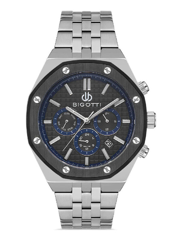 Bigotti Milano Analog Watch for Men with Stainless Steel Band, Chronograph, BG.1.10332-2, Silver-Grey
Bigotti Milano Analog Watch for Men with Stainless Steel Band, Chronograph, BG.1.10332-2, Silver-Grey