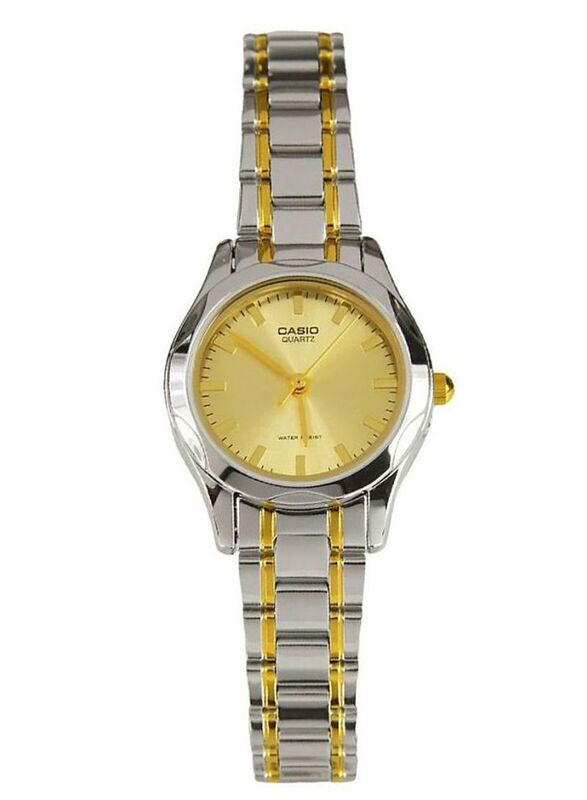 Casio Analog Watch for Men with Stainless Steel Band, Water Resistant, MTP1275SG-9A, Multicolour/Gold
Casio Analog Watch for Men with Stainless Steel Band, Water Resistant, MTP1275SG-9A, Multicolour/Gold