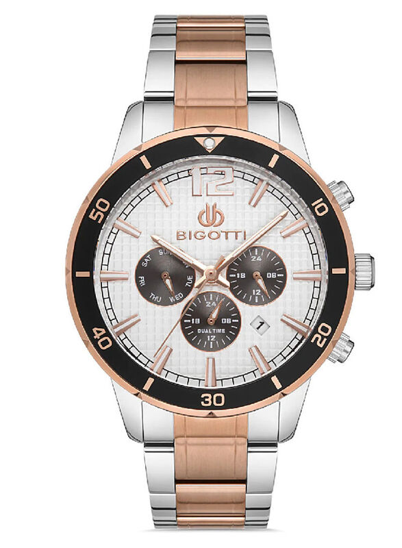 Bigotti Analog Watch for Men with Stainless Steel Band, Chronograph, BG.1.10265-5, Multicolour
Bigotti Analog Watch for Men with Stainless Steel Band, Chronograph, BG.1.10265-5, Multicolour