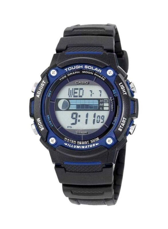 Casio Youth Digital Watch for Men with Resin Band, Splash Resistant, W-S210H-1AV, Black/Grey
Casio Youth Digital Watch for Men with Resin Band, Splash Resistant, W-S210H-1AV, Black/Grey