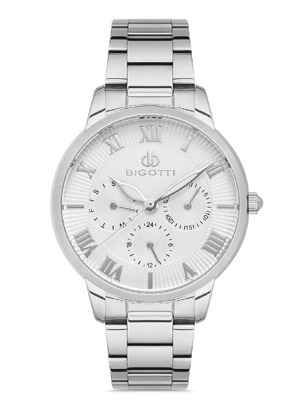 Bigotti Milano Analog Watch for Womens with Stainless Steel Band, Water Resistant, BG.1.10252-1, Silver-White
Bigotti Milano Analog Watch for Womens with Stainless Steel Band, Water Resistant, BG.1.10252-1, Silver-White