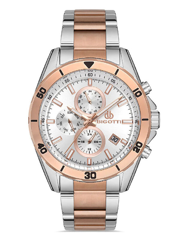 Bigotti Analog Watch for Men with Stainless Steel Band, Chronograph, BG.1.10247-4, Multicolour
Bigotti Analog Watch for Men with Stainless Steel Band, Chronograph, BG.1.10247-4, Multicolour