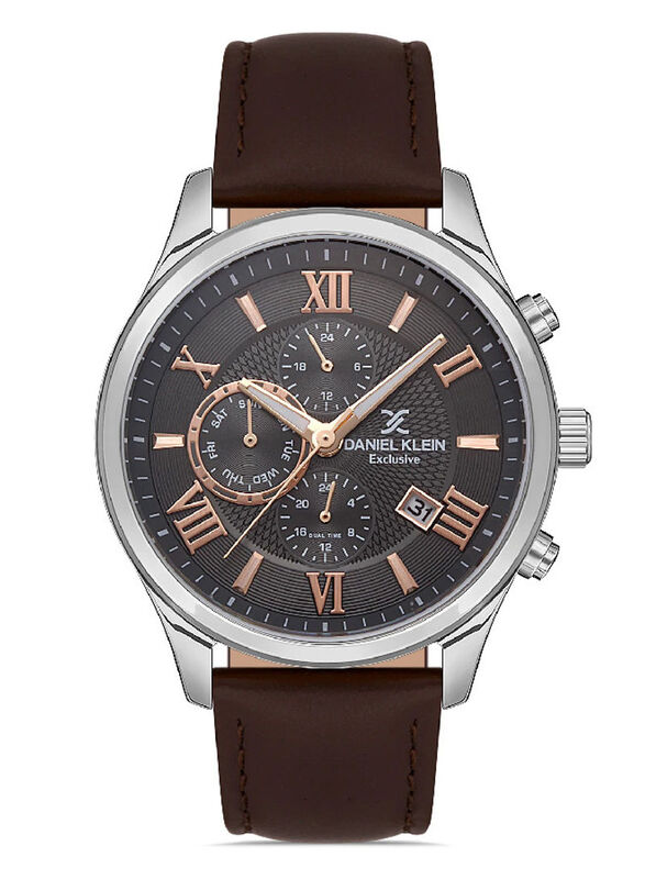 Daniel Klein Exclusive Analog Watch for Men with Leather Band, Chronograph, DK.1.13108-3, Dark Brown-Black
Daniel Klein Exclusive Analog Watch for Men with Leather Band, Chronograph, DK.1.13108-3, Dark Brown-Black