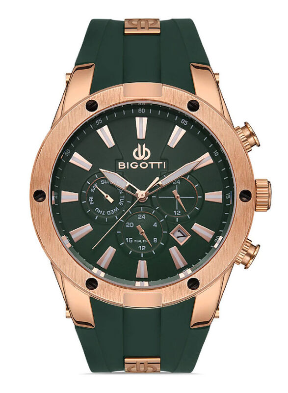 Bigotti Analog Watch for Men with Silicone Band, Chronograph, BG.1.10354-4, Green
Bigotti Analog Watch for Men with Silicone Band, Chronograph, BG.1.10354-4, Green
