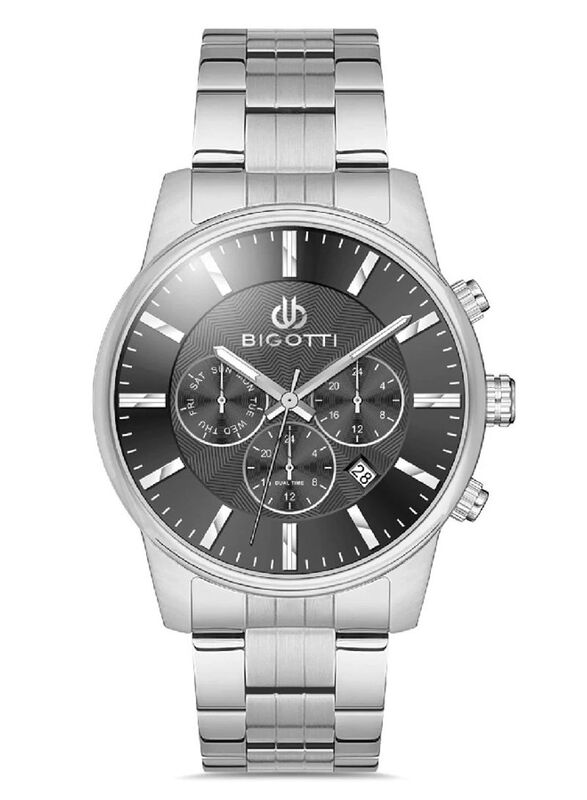 Bigotti Milano Analog Watch for Men with Stainless Steel Band, Chronograph, BG.1.10282-5, Black-Silver
Bigotti Milano Analog Watch for Men with Stainless Steel Band, Chronograph, BG.1.10282-5, Black-Silver
