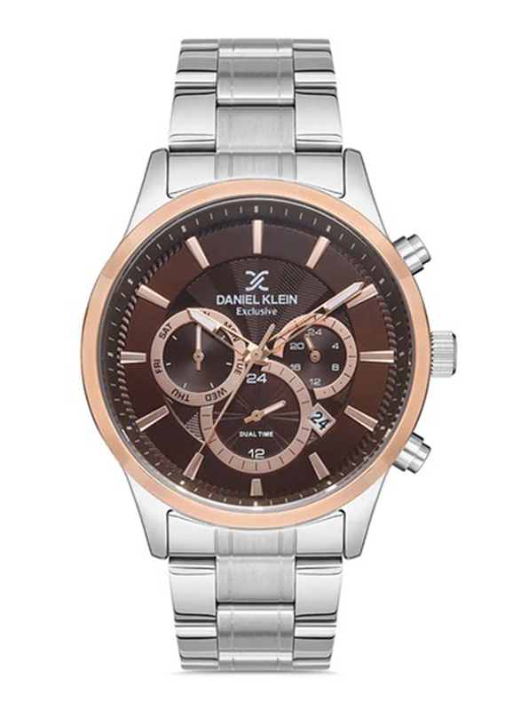 Daniel Klein Exclusive Analog Watch for Men with Stainless Steel Band, Chronograph, DK.1.12968-4, Silver/Burgundy-Rose Gold
Daniel Klein Exclusive Analog Watch for Men with Stainless Steel Band, Chronograph, DK.1.12968-4, Silver/Burgundy-Rose Gold