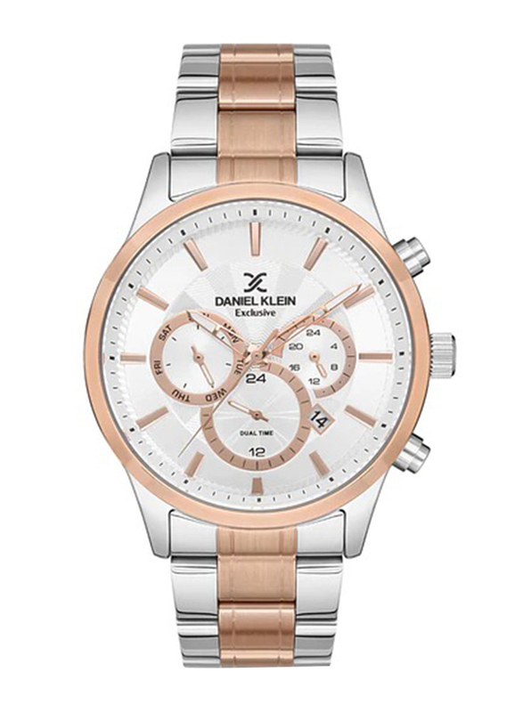 Daniel Klein Exclusive Analog Watch for Men with Stainless Steel Band, Water Resistant with Chronograph, DK.1.12968-3, Multicolour-Silver
Daniel Klein Exclusive Analog Watch for Men with Stainless Steel Band, Water Resistant with Chronograph, DK.1.12968-3, Multicolour-Silver