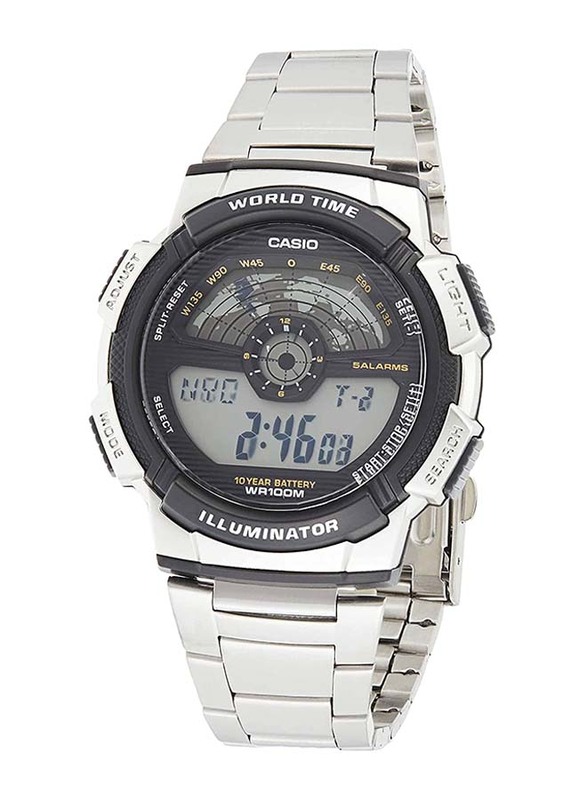 Casio Digital Watch for Men with Stainless Steel Band, Water Resistant, AE-1100WD-1AVDF, Silver-Grey
Casio Digital Watch for Men with Stainless Steel Band, Water Resistant, AE-1100WD-1AVDF, Silver-Grey