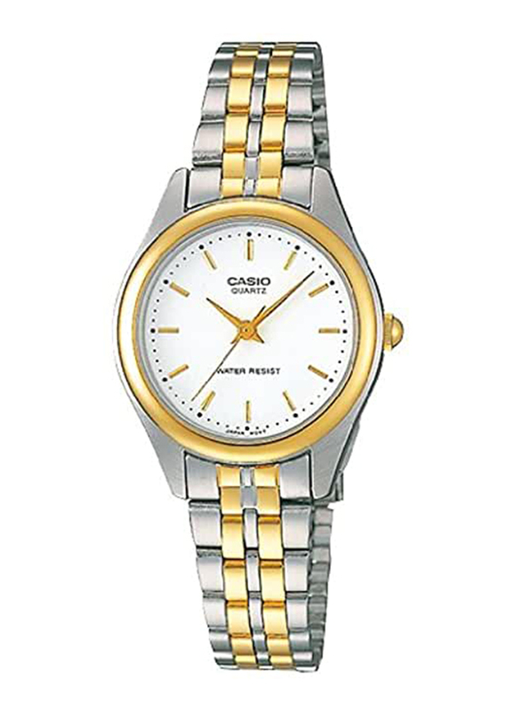 Casio Analog Watch for Women with Stainless Steel Band, Water Resistant, LTP-1129G-7ARDF, Silver/Gold-White
Casio Analog Watch for Women with Stainless Steel Band, Water Resistant, LTP-1129G-7ARDF, Silver/Gold-White