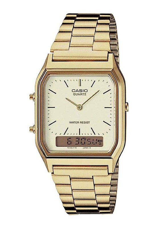 Casio Analog/Digital Watch for Men with Stainless Steel Band, Water Resistant, AQ-230GA-9DHDF, Gold
Casio Analog/Digital Watch for Men with Stainless Steel Band, Water Resistant, AQ-230GA-9DHDF, Gold