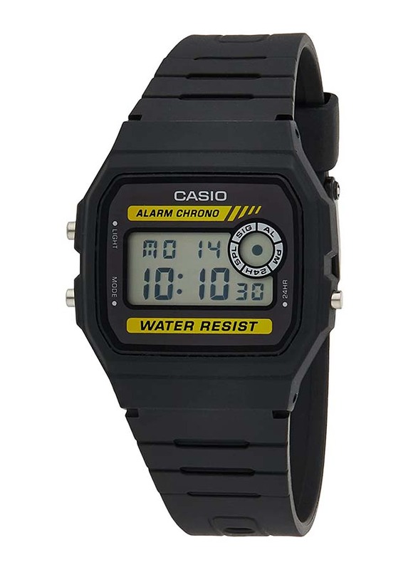 Casio Digital Watch for Men with Rubber Band, Water Resistant, F-94WA-9DG, Black-Grey/Yellow
Casio Digital Watch for Men with Rubber Band, Water Resistant, F-94WA-9DG, Black-Grey/Yellow
