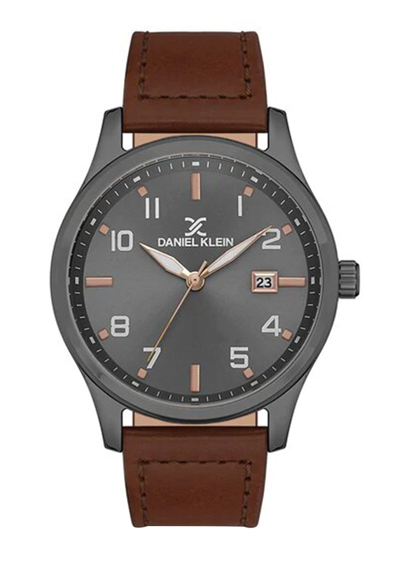 Daniel Klein Premium Analog Watch for Men with Leather Band, Water Resistant, DK.1.12944-6, Dark Brown-Gun Metal
Daniel Klein Premium Analog Watch for Men with Leather Band, Water Resistant, DK.1.12944-6, Dark Brown-Gun Metal