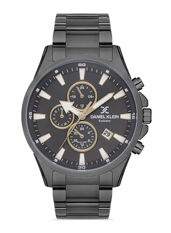Daniel Klein Exclusive Analog Watch for Men with Stainless Steel Band, Chronograph, DK.1.12946-5, Gun Metal
Daniel Klein Exclusive Analog Watch for Men with Stainless Steel Band, Chronograph, DK.1.12946-5, Gun Metal