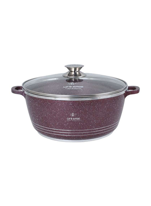 Life Smile 40cm Aluminium Non-Stick Round Soup Pot with Lid and Handles, LIFEP7-40B, Purple
Life Smile 40cm Aluminium Non-Stick Round Soup Pot with Lid and Handles, LIFEP7-40B, Purple