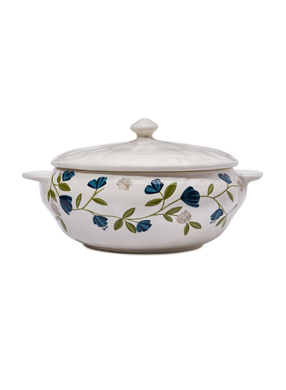 Claytan 24cm Elegent Floral Ceramic Round Casserole with Lid, CLA.EF024747, White
Claytan 24cm Elegent Floral Ceramic Round Casserole with Lid, CLA.EF024747, White