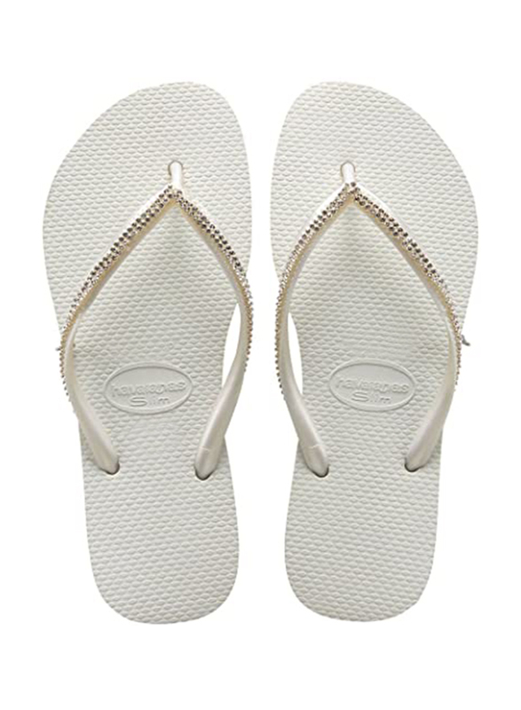 Havaianas Slim Crystal Mesh Sw II Flip Flops for Women, One Size, White
Havaianas Slim Crystal Mesh Sw II Flip Flops for Women, One Size, White