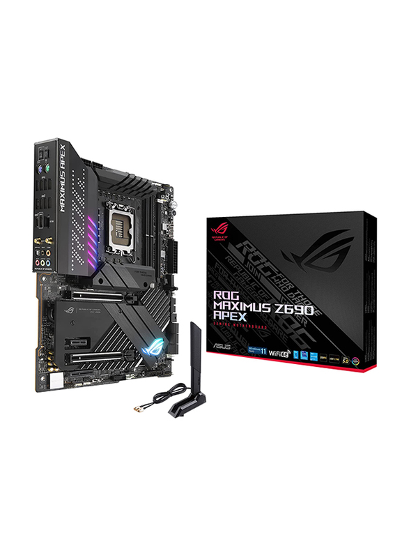Asus ROG Maximus Z690 Apex Intel LGA 1700 ATX Gaming Motherboard, 90MB18I0-M0EAY0, Black
Asus ROG Maximus Z690 Apex Intel LGA 1700 ATX Gaming Motherboard, 90MB18I0-M0EAY0, Black