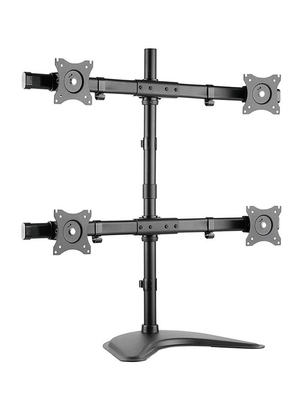 Newstar Quad Sleek Monitor Desktop Stand for Four Displays Off The Desk Surface, LDT08-T04, Black
Newstar Quad Sleek Monitor Desktop Stand for Four Displays Off The Desk Surface, LDT08-T04, Black