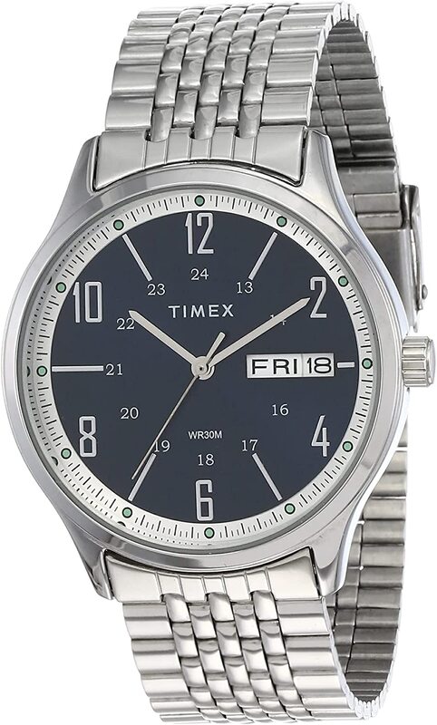 Timex Analog Quartz Watch for Men with Stainless Steel Band, Water Resistant, TW0TG6501, Silver-Blue
Timex Analog Quartz Watch for Men with Stainless Steel Band, Water Resistant, TW0TG6501, Silver-Blue