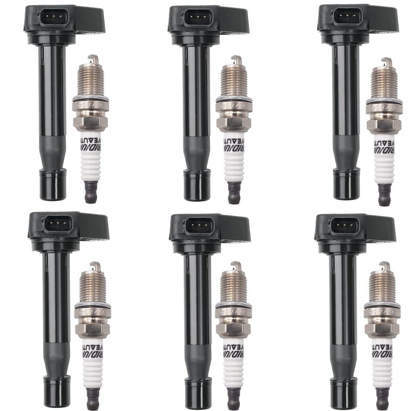 OYEAUTO Iridium Spark Plug Ignition Coil Pack Set of 6 UF242 30520-P8E-A01 Compatible with Honda Odyssey Accord Acura TL CL 3.0L 3.5L 3.7L V6
OYEAUTO Iridium Spark Plug Ignition Coil Pack Set of 6 UF242 30520-P8E-A01 Compatible with Honda Odyssey Accord Acura TL CL 3.0L 3.5L 3.7L V6