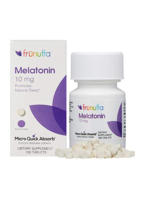 Frunutta Melatonin Natural Sleep Support Dietary Supplement, 181950, 10mg. 100 Tablets
Frunutta Melatonin Natural Sleep Support Dietary Supplement, 181950, 10mg. 100 Tablets